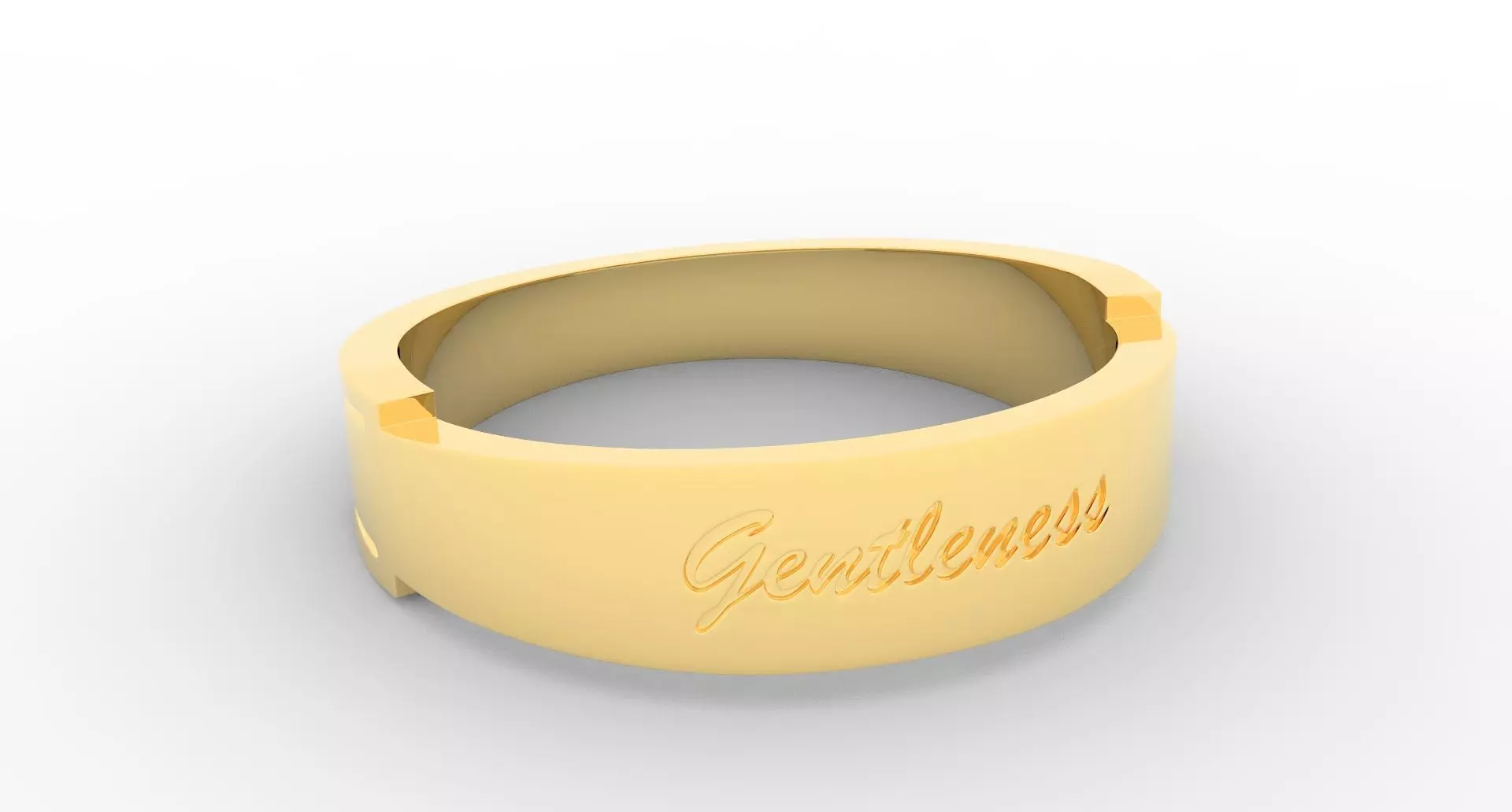 Gentleness Ring Female Gold 3D print model