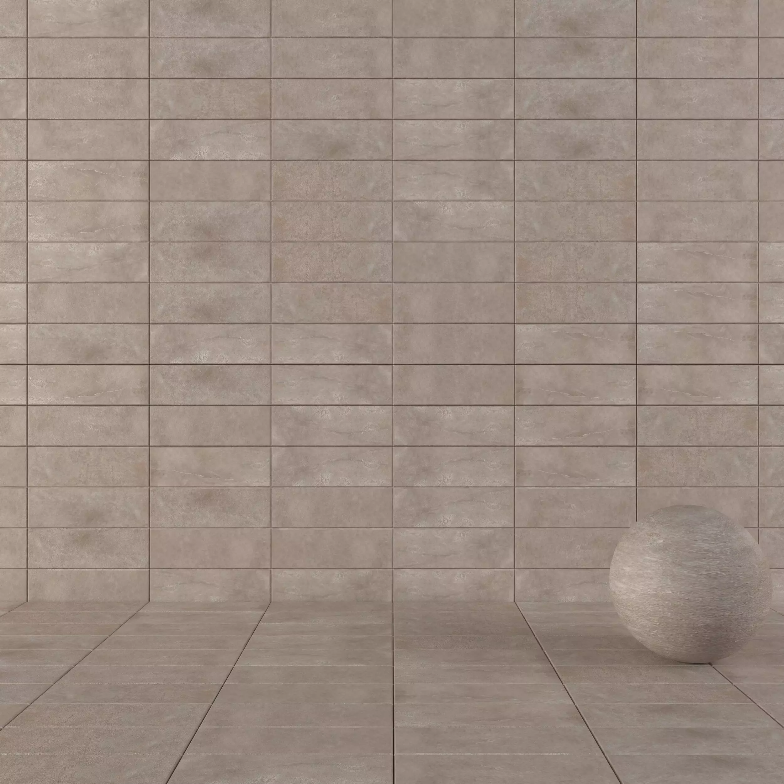 Concrete wall tiles Suite Taupe 20x60 Set 1 Texture_0