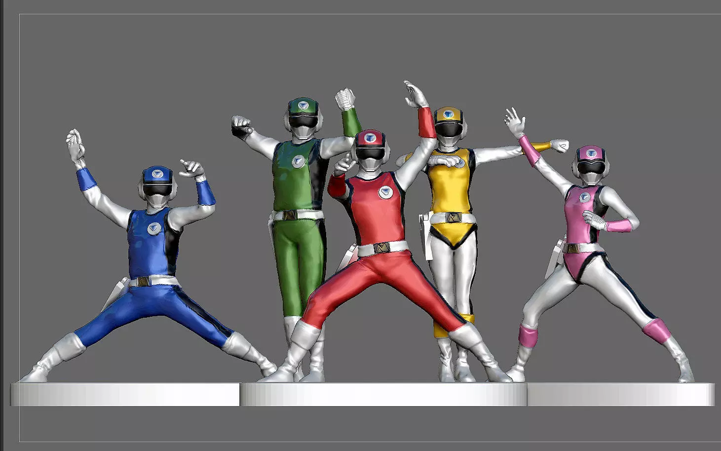 FLASHMAN STATUE Choushinsei FLASHMAN TV SHOW  3D print model_0