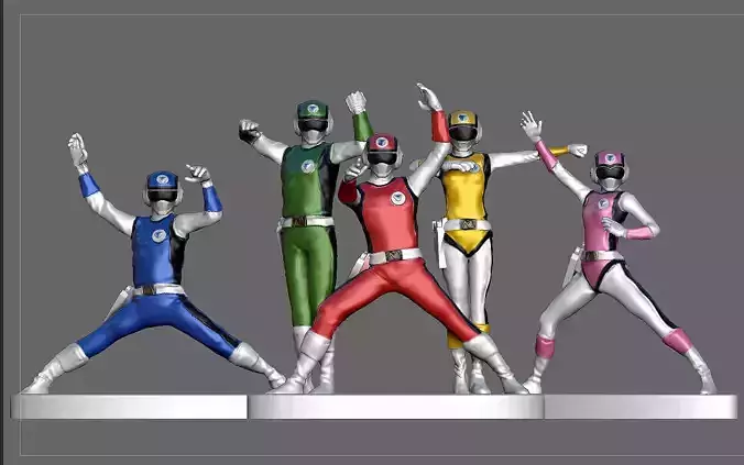 FLASHMAN STATUE Choushinsei FLASHMAN TV SHOW  3D print model