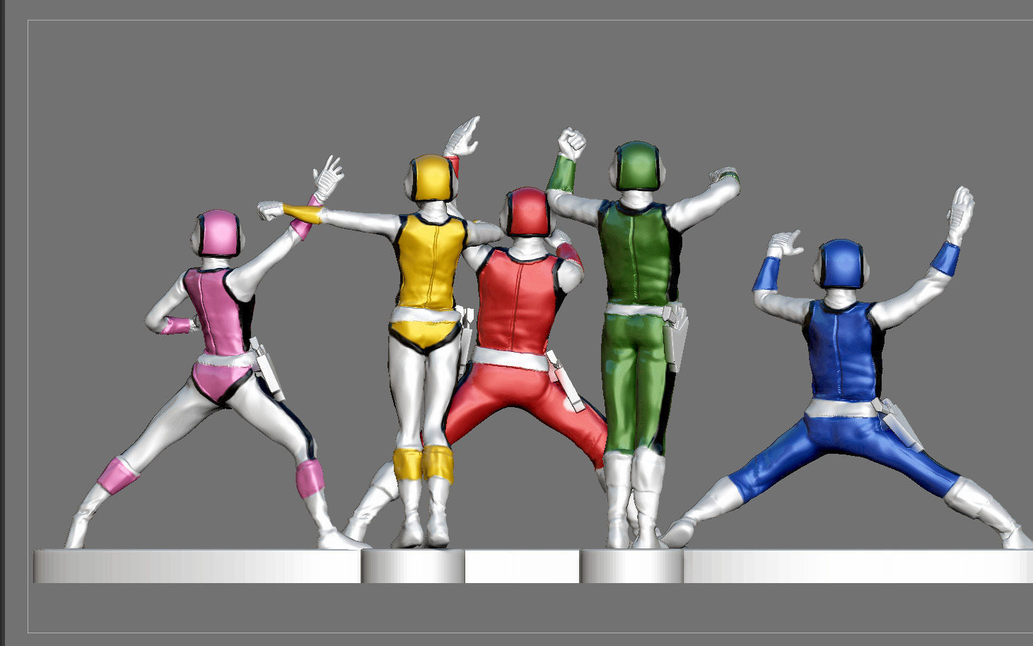 FLASHMAN STATUE Choushinsei FLASHMAN TV SHOW  3D print model_4