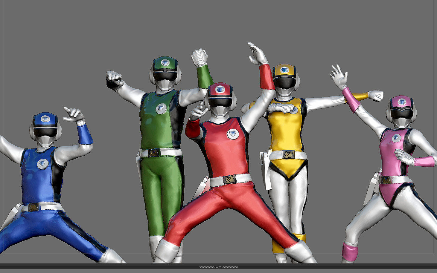 FLASHMAN STATUE Choushinsei FLASHMAN TV SHOW  3D print model_5