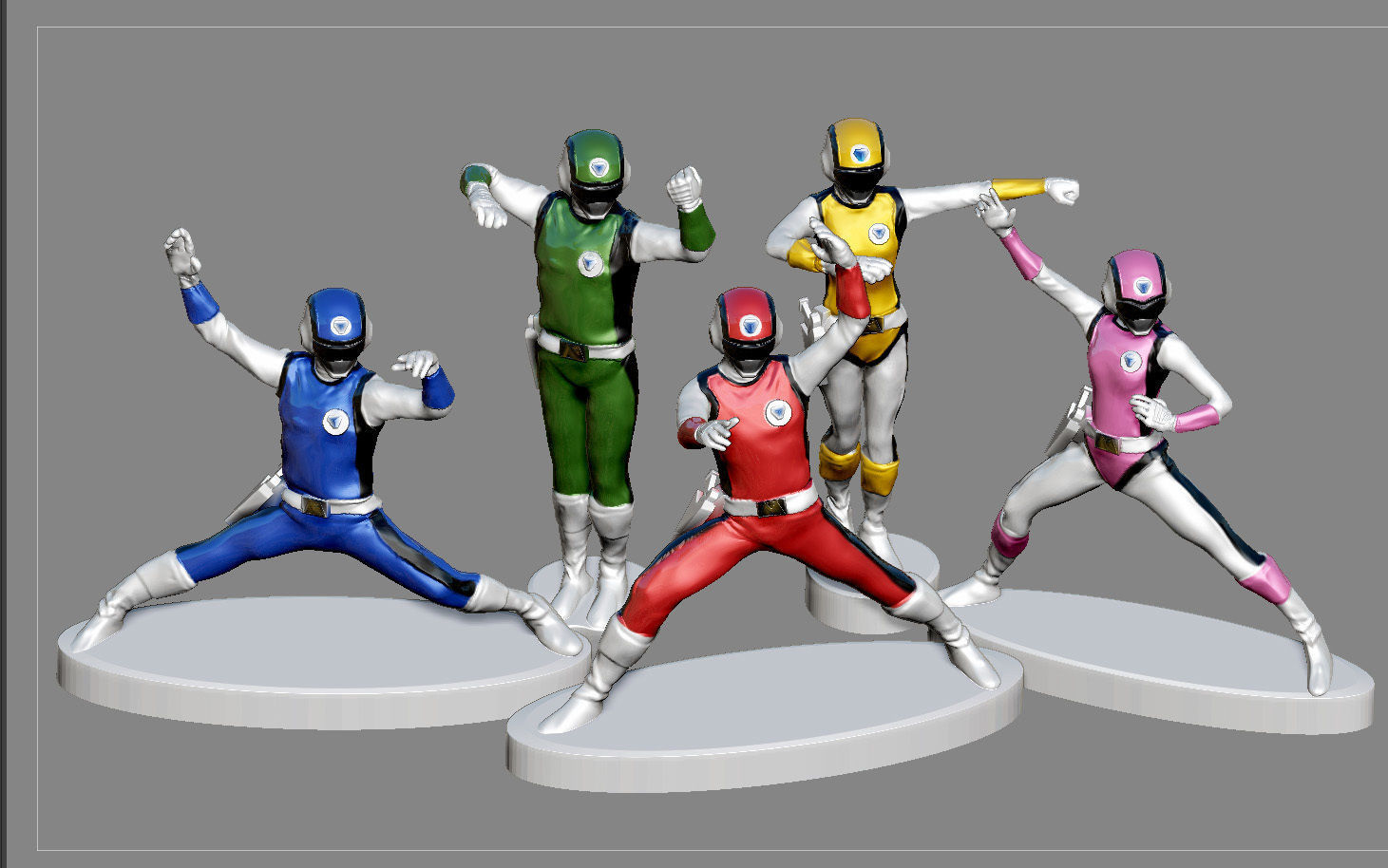 FLASHMAN STATUE Choushinsei FLASHMAN TV SHOW  3D print model_3