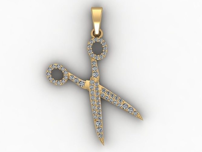 The scissors Pendant  M 50 3D print model