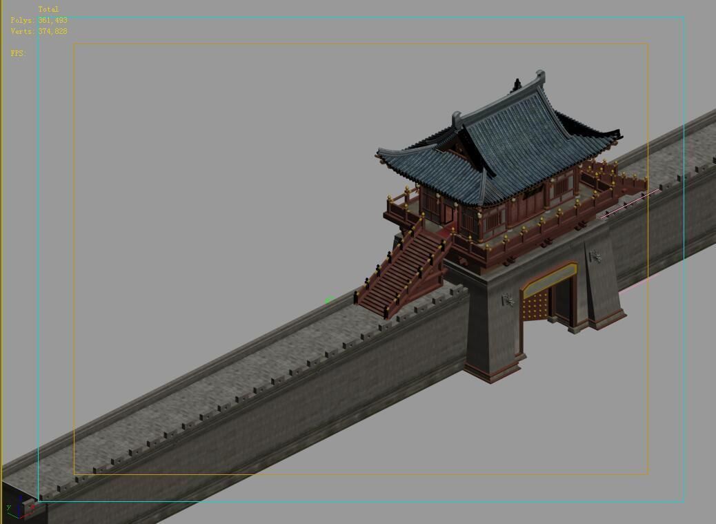 Chang an City-East City Gate 08 3D model_4