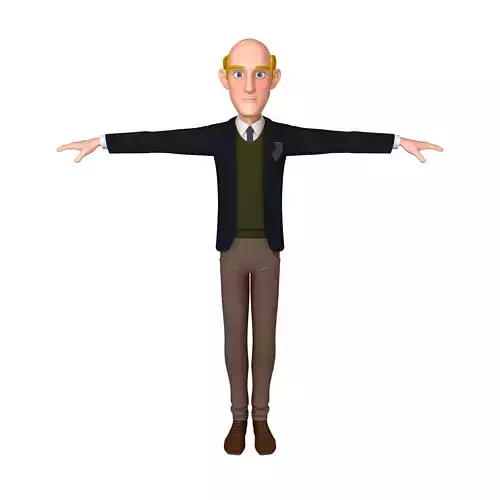  Man Cartoon Professor 01
