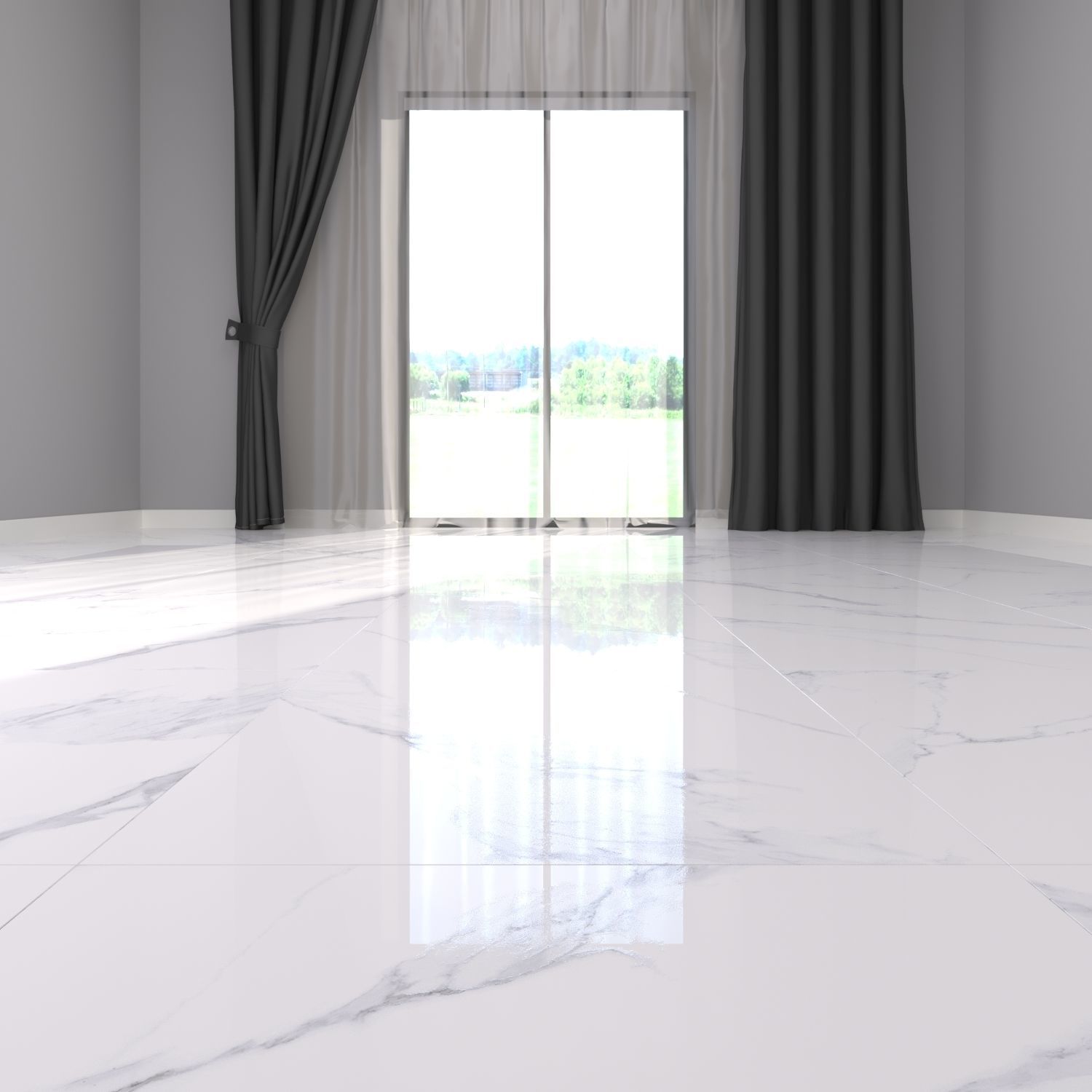 Marble Floor Museum Calacatta 4D White 60x60 Set 1 Texture_5
