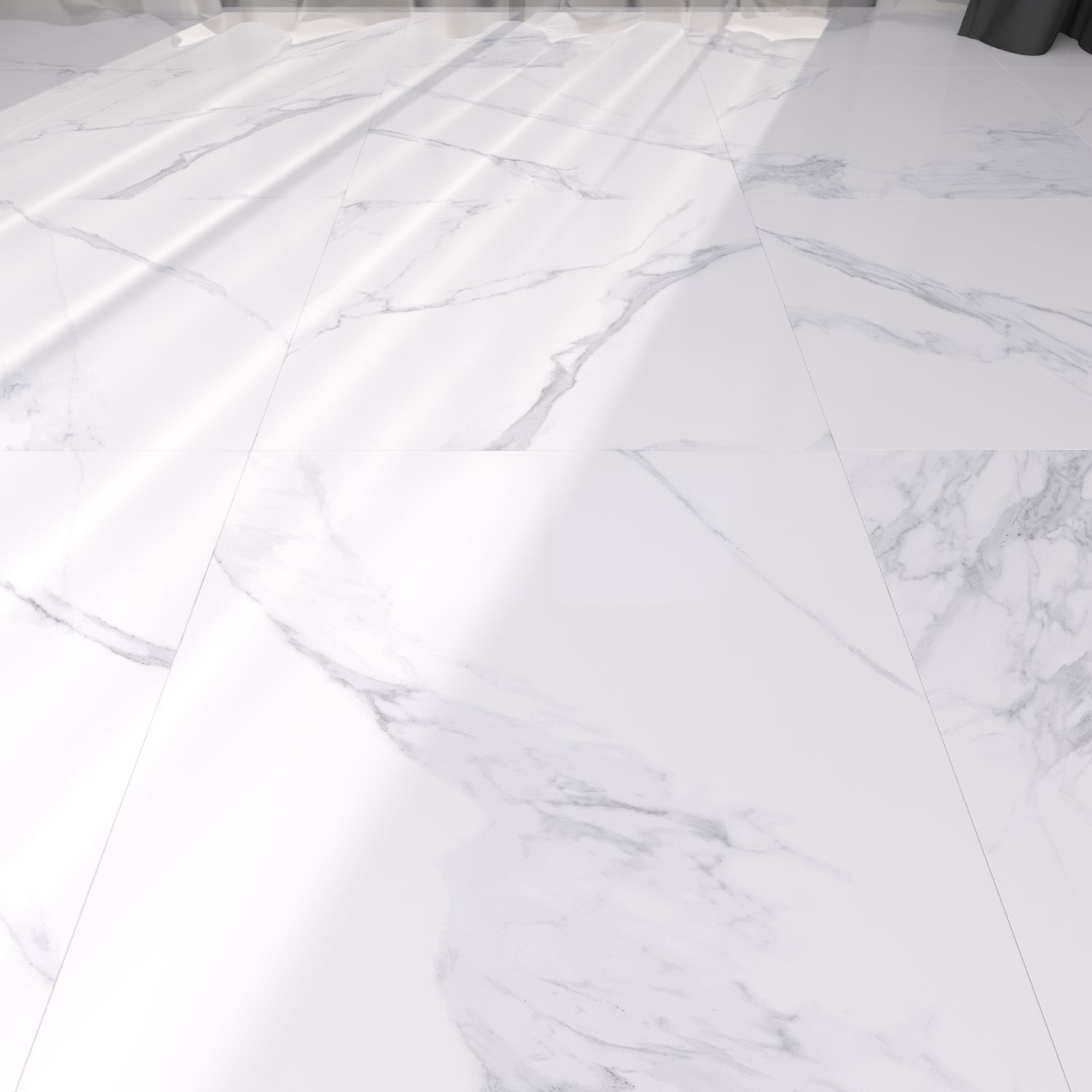 Marble Floor Museum Calacatta 4D White 60x60 Set 1 Texture_2