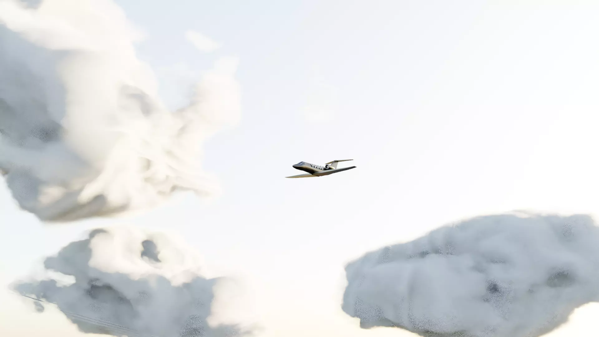 CJ4 jet low-poly ish Model made With blender Free low-poly 3D model