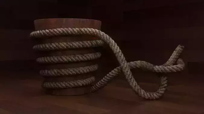 Rope Model wrapped Free 3D model