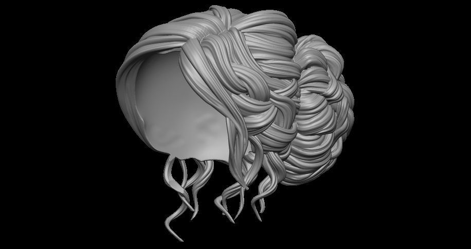 hair 3 3D model_3
