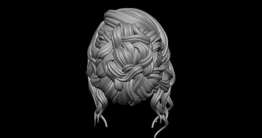hair 3 3D model_6