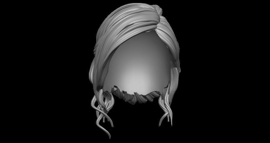 hair 3 3D model_2