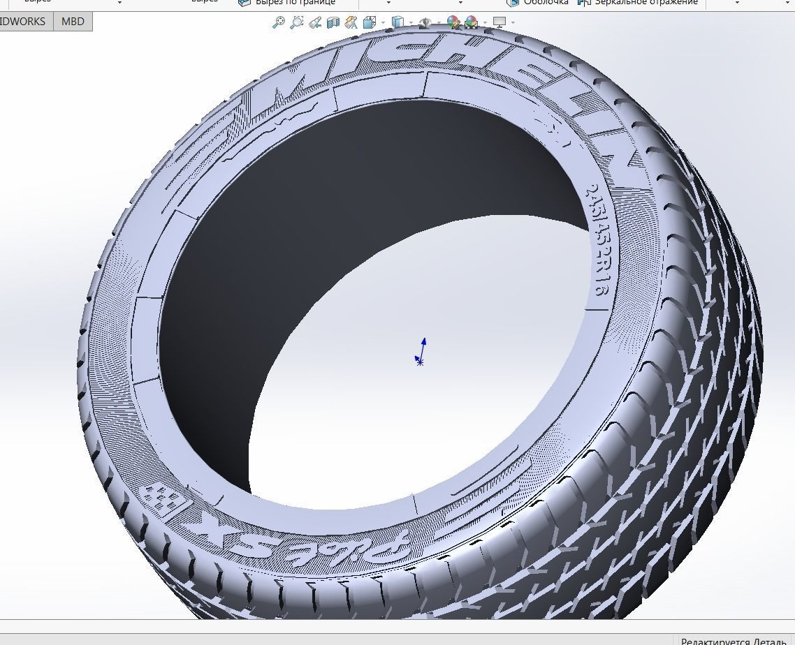 Michelin pilot SX tires 3D model_1
