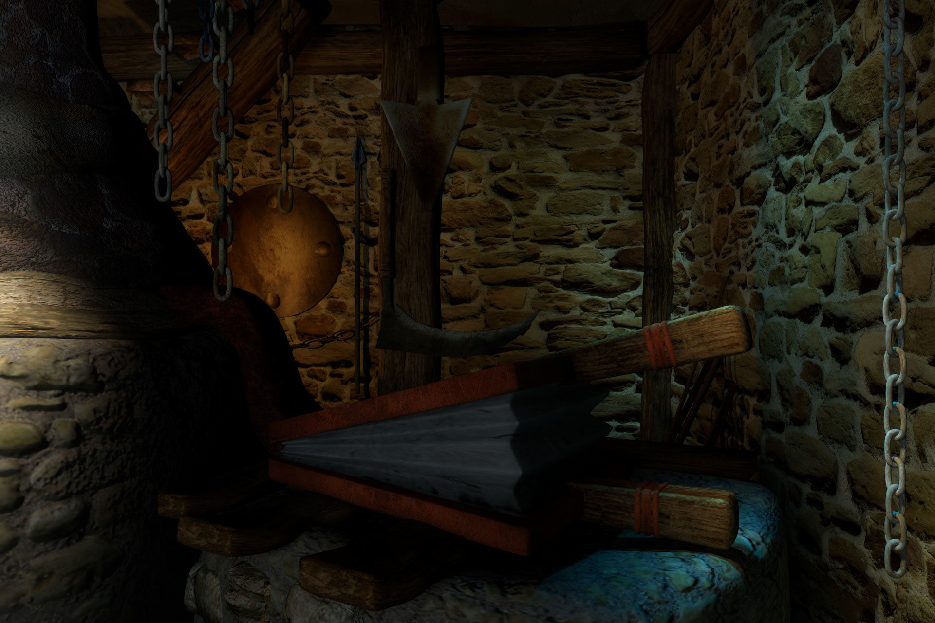 Old Blacksmith workshop 3D model_4