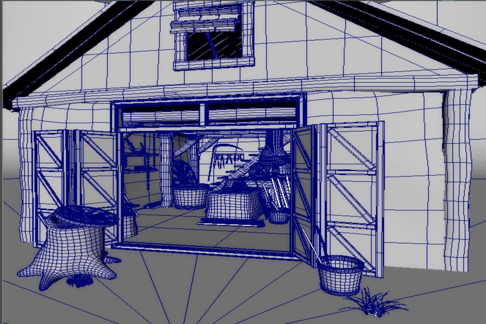 Old Blacksmith workshop 3D model_9