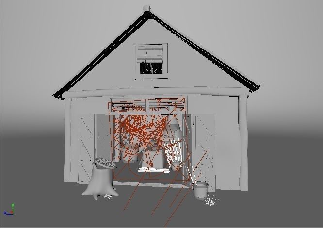Old Blacksmith workshop 3D model_11