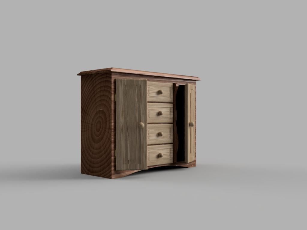 Dressing Table 3D print model_1