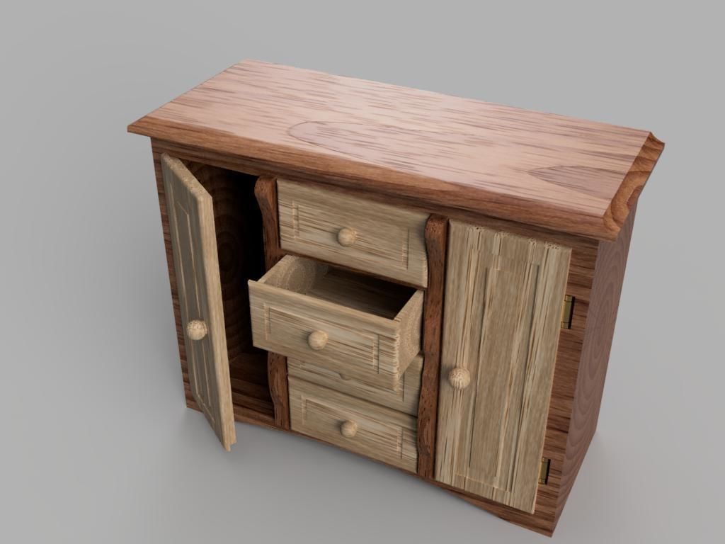 Dressing Table 3D print model_4