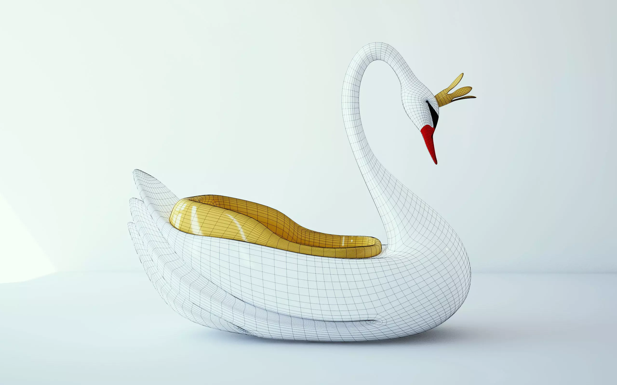 carousel swan 3d models Low-poly 3D model_0