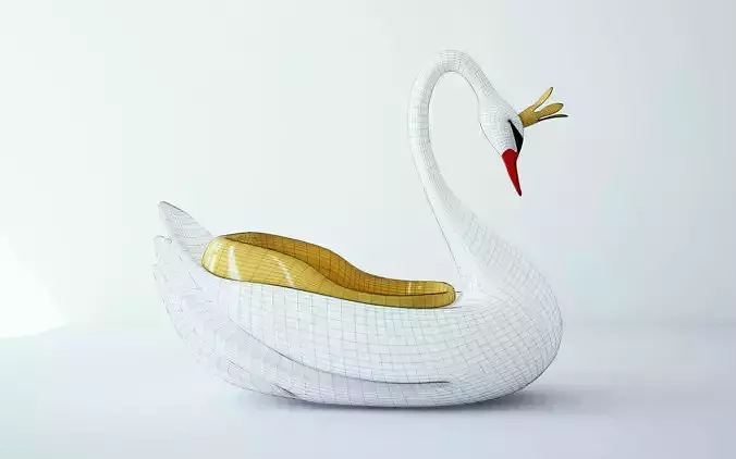 carousel swan 3d models Low-poly 3D model