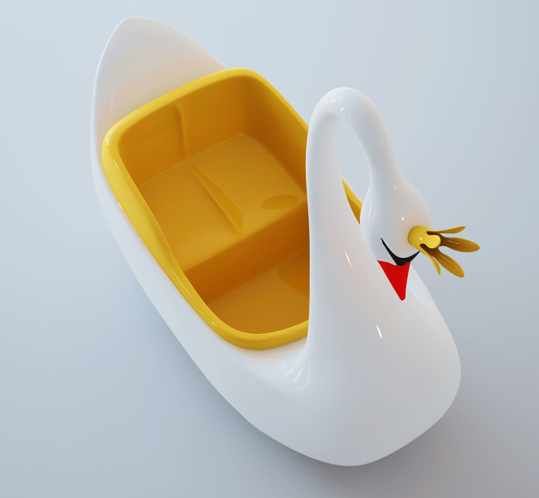 carousel swan 3d models Low-poly 3D model_3
