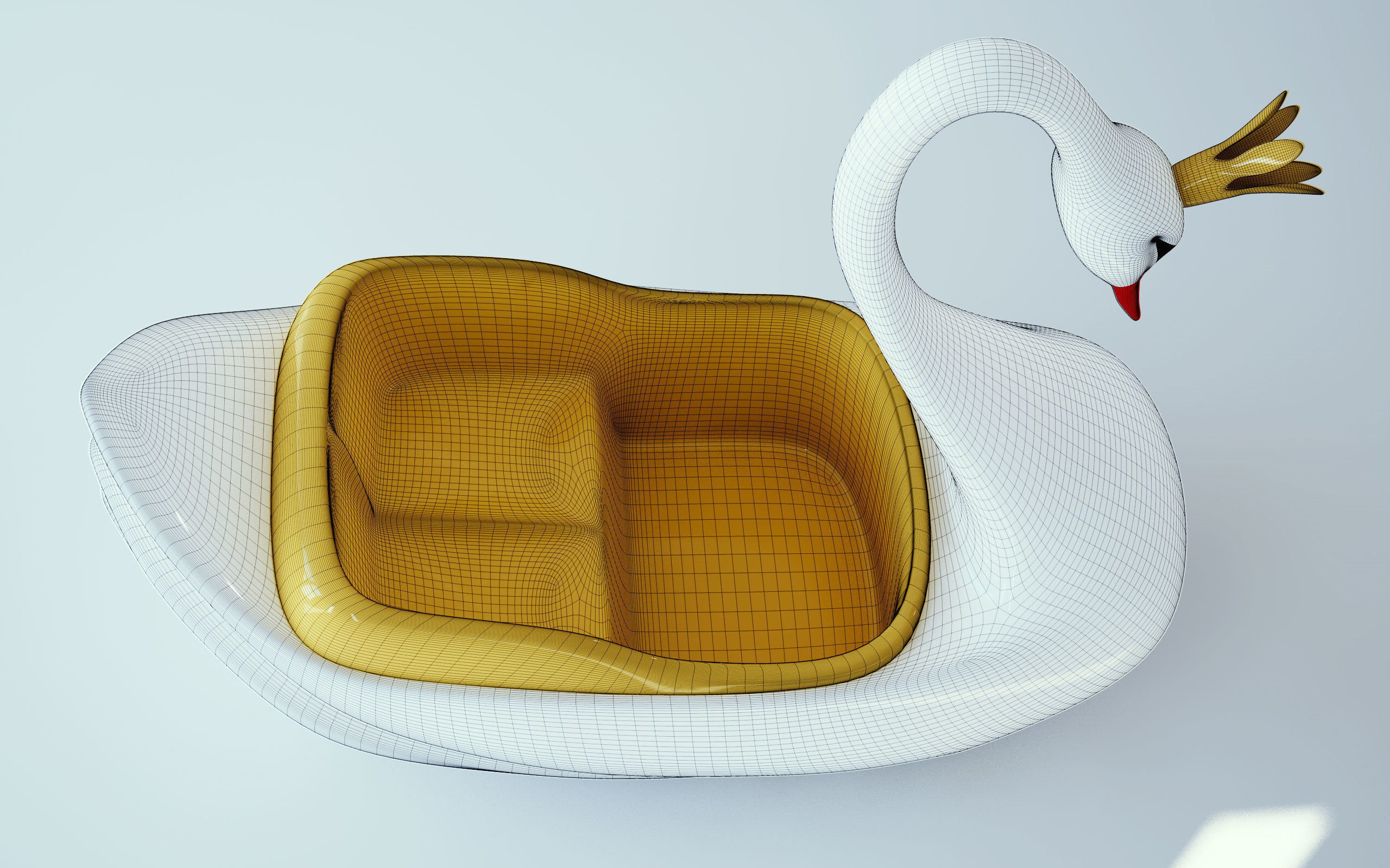 carousel swan 3d models Low-poly 3D model_1