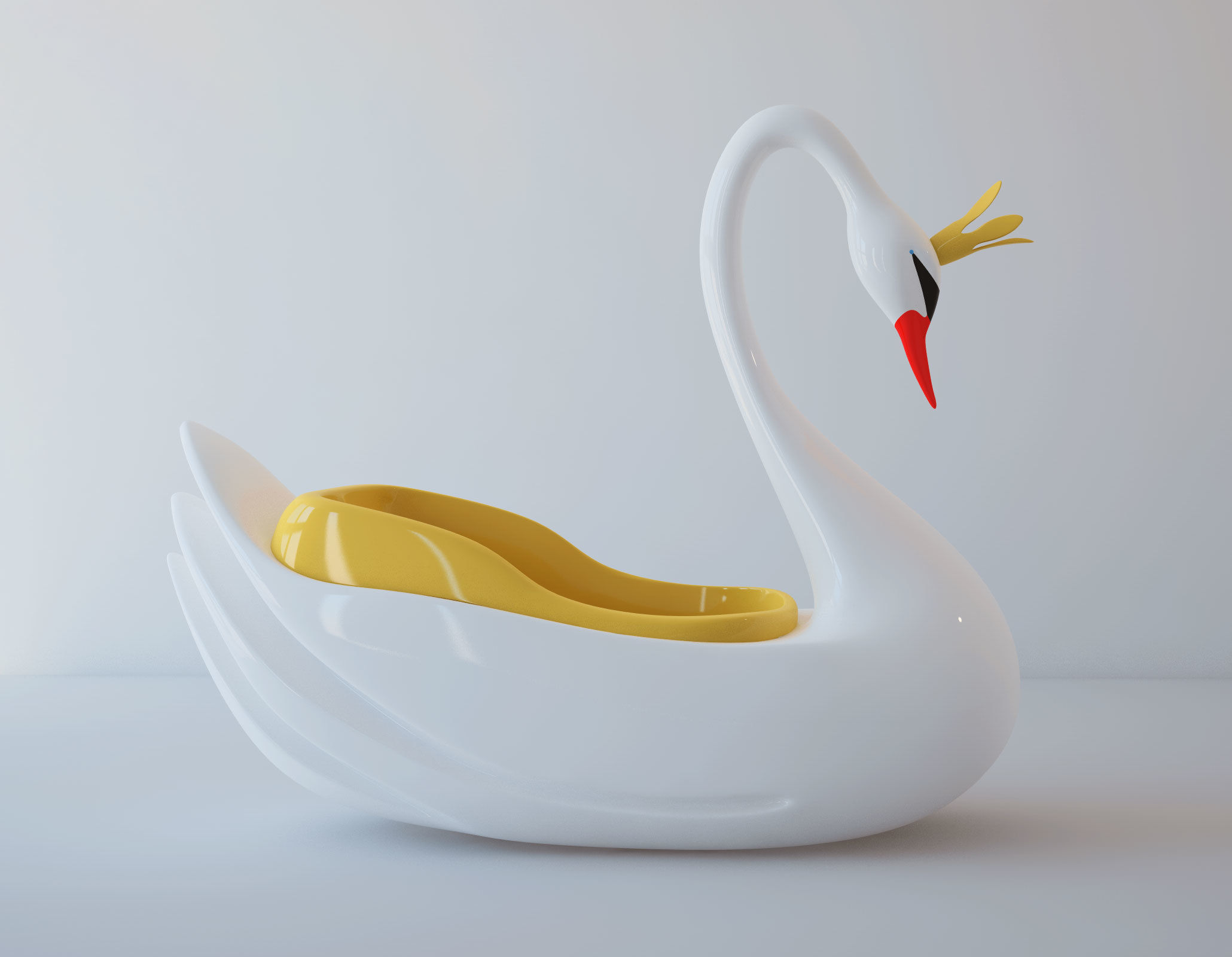carousel swan 3d models Low-poly 3D model_2