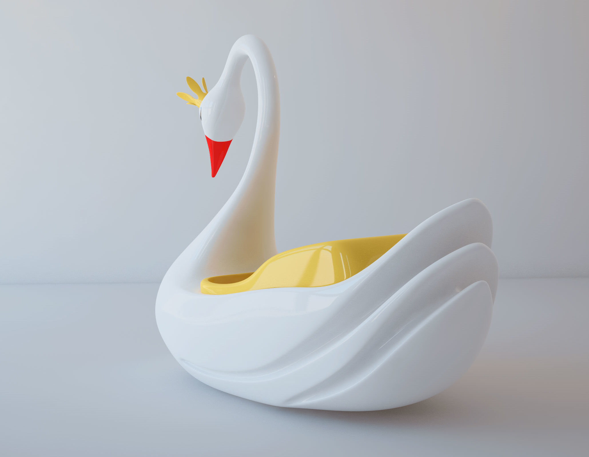 carousel swan 3d models Low-poly 3D model_4