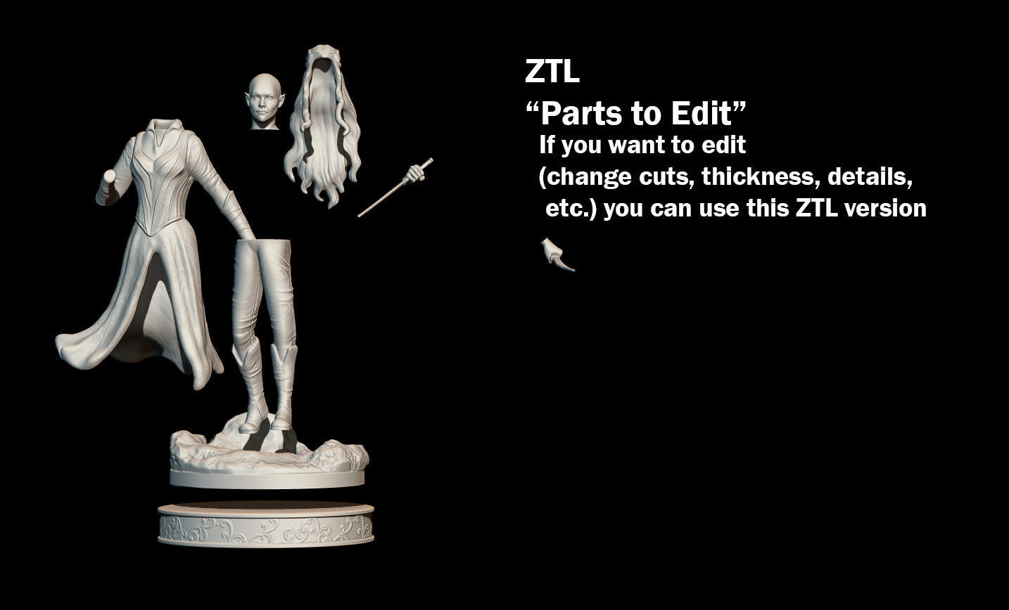 Tauriel Fan Art 3D print model_7