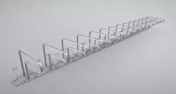 Bike Stand 1-6 10000mm Low-poly 3D model