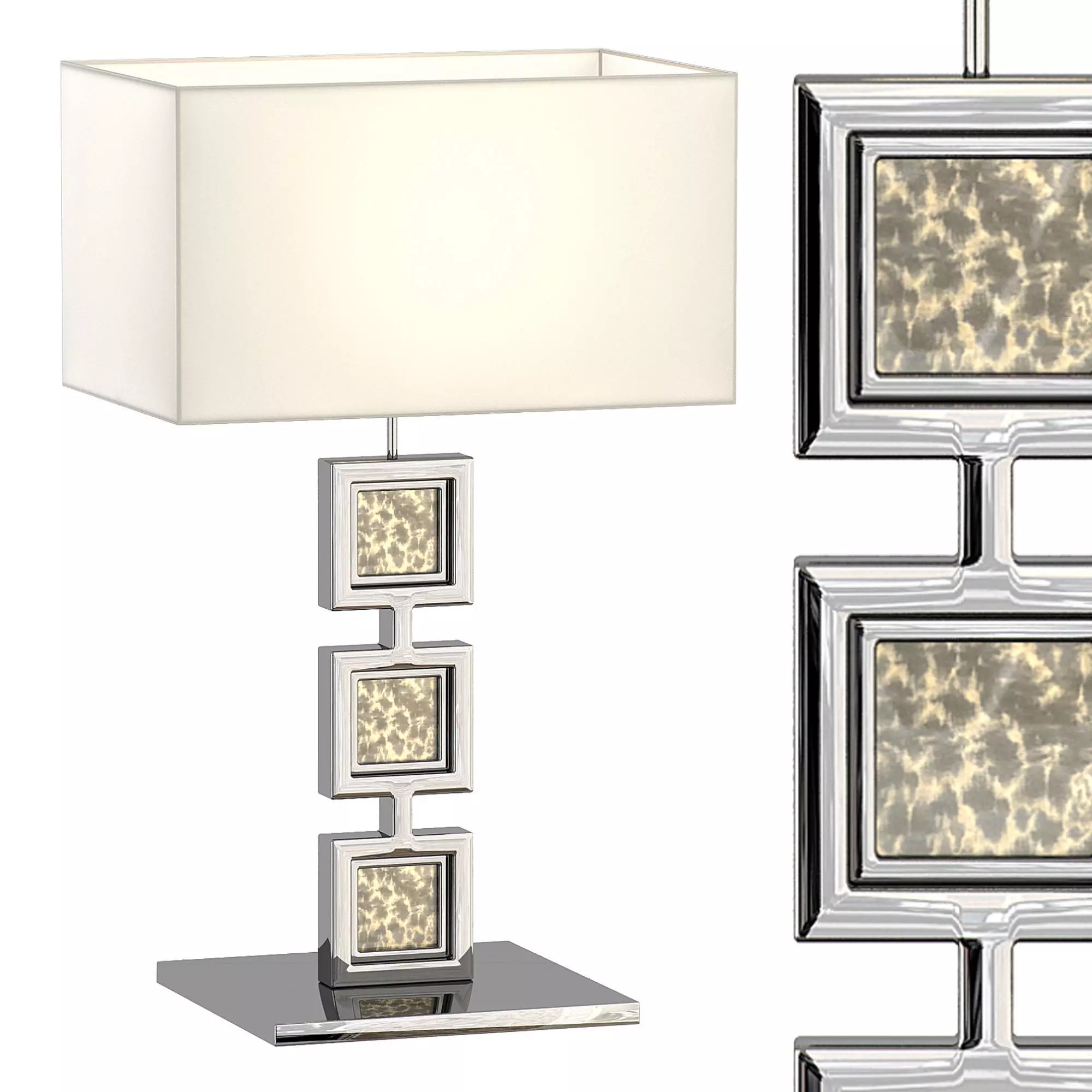 Silver Table Lamp 3D model