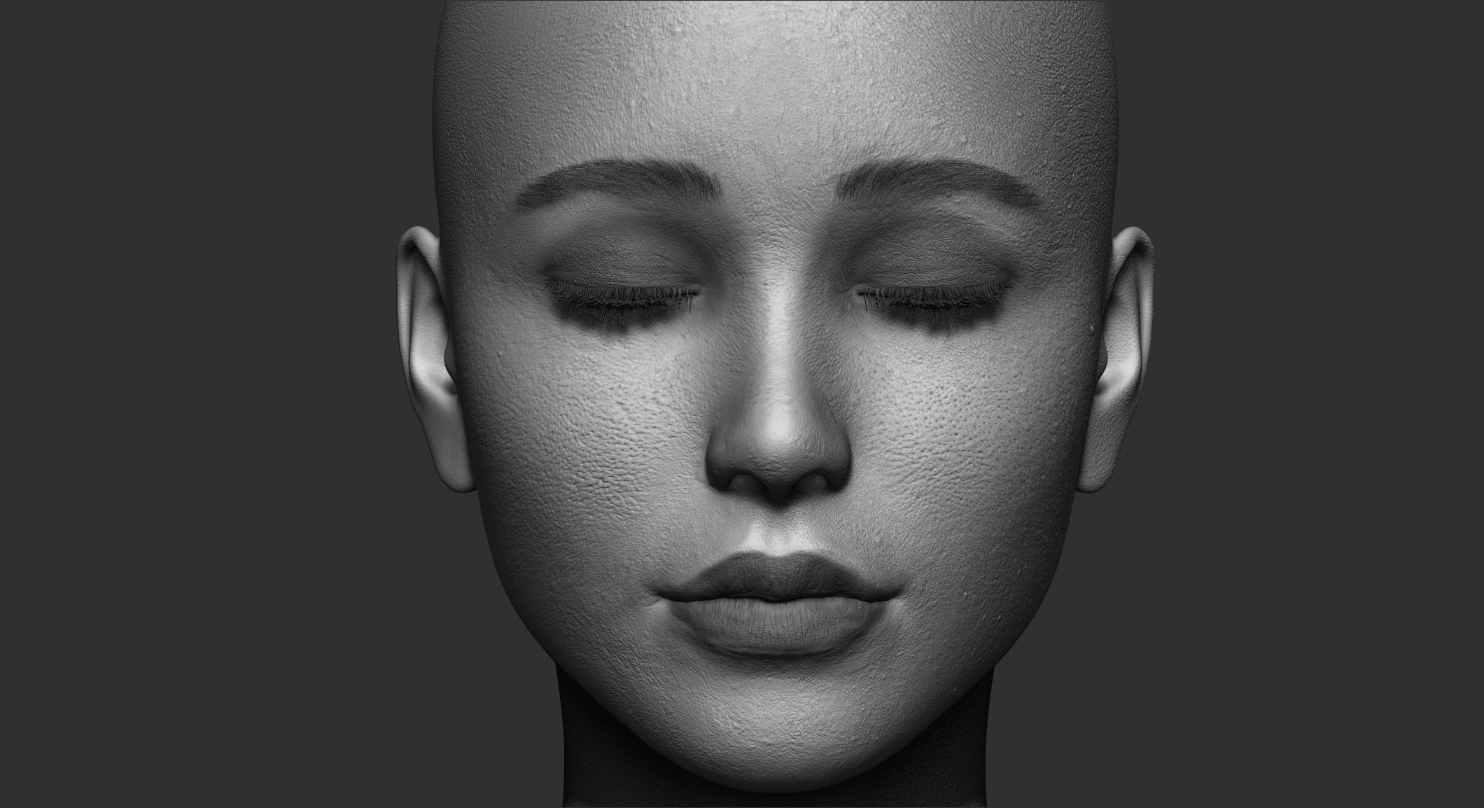 Woman - Perfect Female Body Basemesh 3D model_28