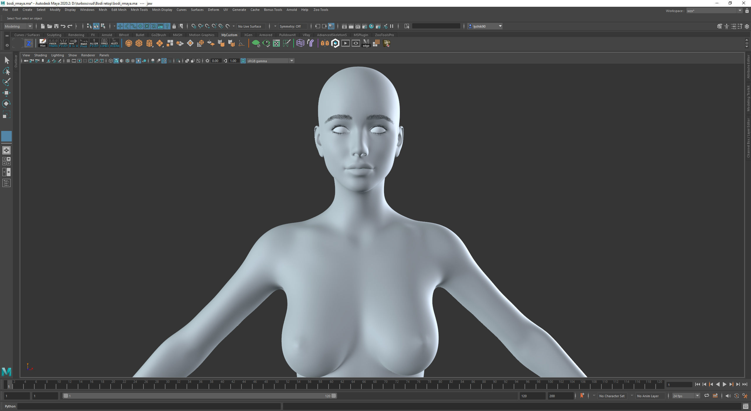 Woman - Perfect Female Body Basemesh 3D model_23