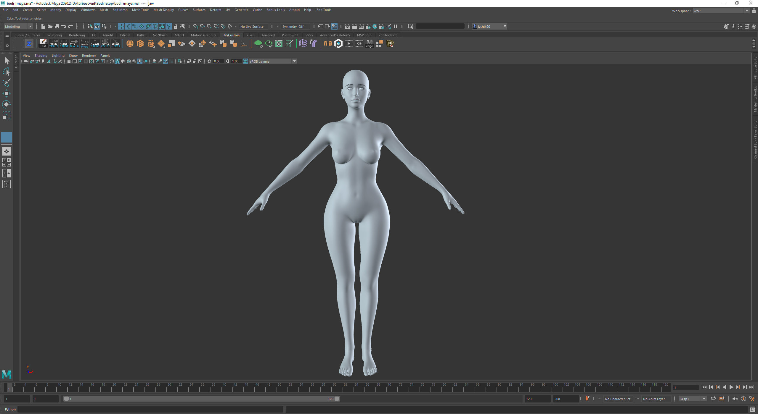 Woman - Perfect Female Body Basemesh 3D model_22
