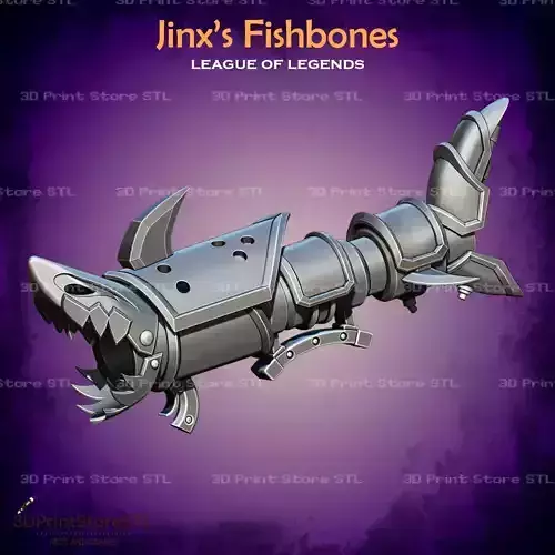 Jinx Fishbones Cosplay League of Legends - STL File 3D print model