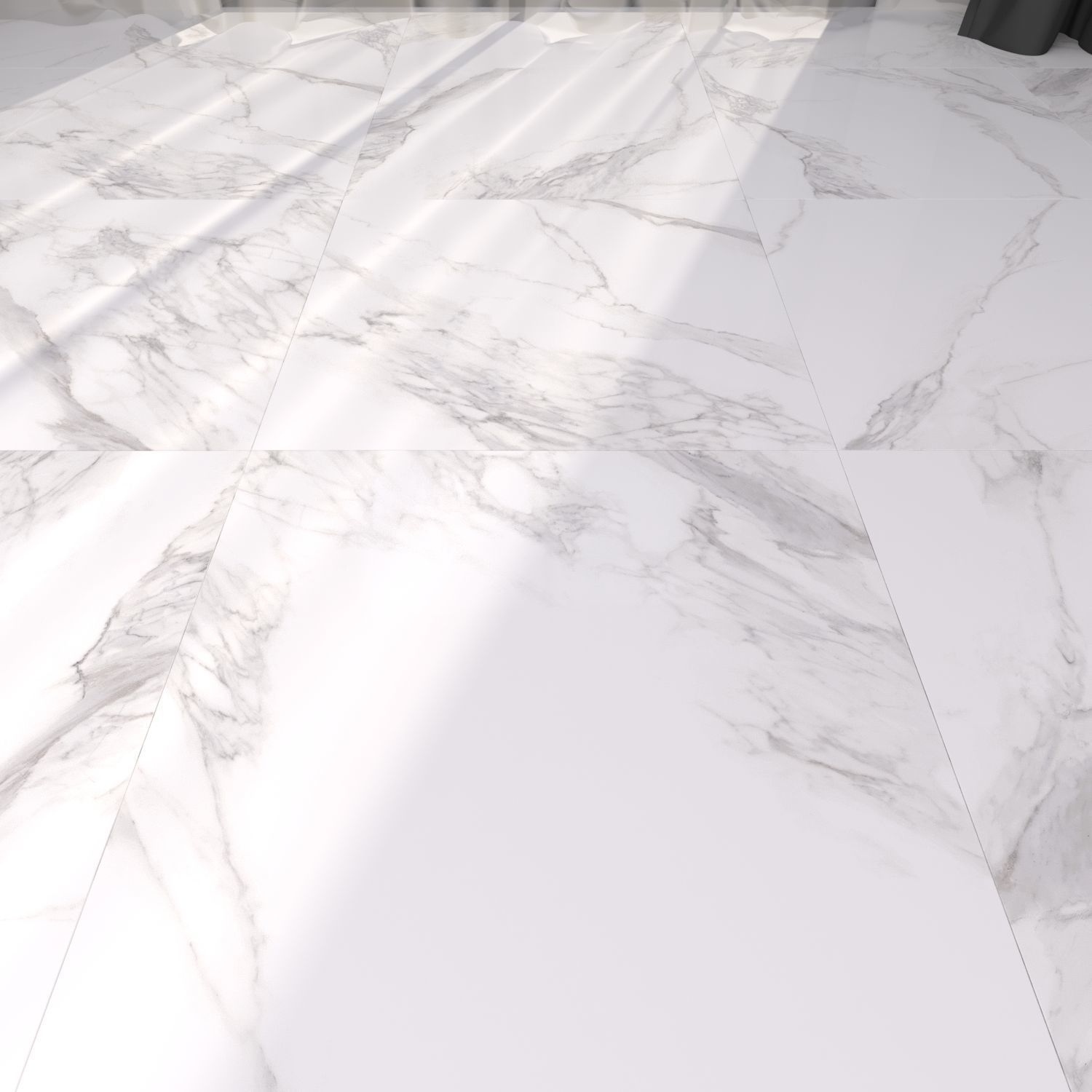 Marble Floor Museums Torano Bianco 60x60 Set 1 Texture_2