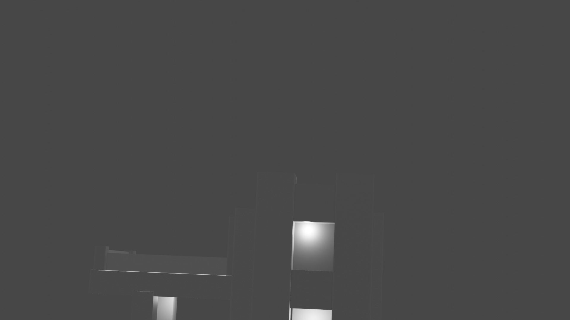 non-textured modern house model  3D model_1