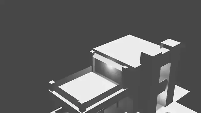 non-textured modern house model 