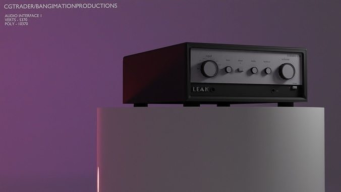 Audio interface 1 Low-poly 3D model