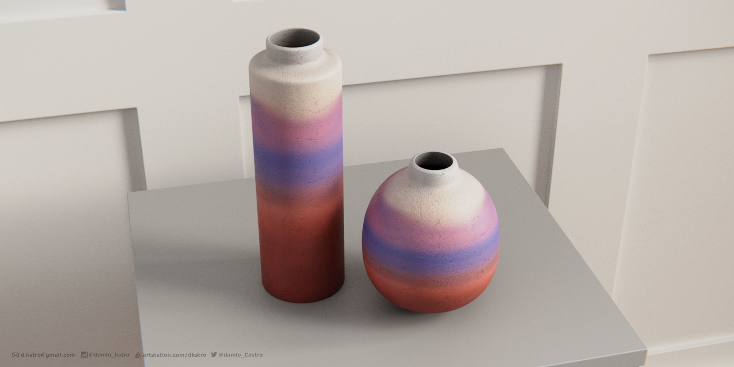 ATACAMA DECORATIVE VASE - 4k Textures - 2 Sizes 3D model_1
