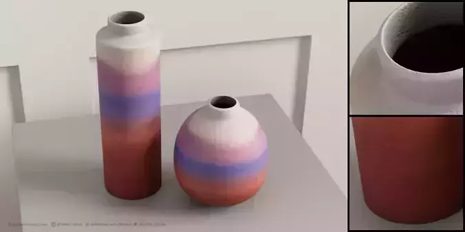 ATACAMA DECORATIVE VASE - 4k Textures - 2 Sizes