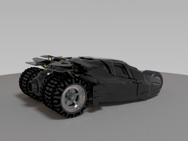 Batmobile model lego 3D print model_2