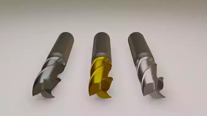 3 flutes end mill