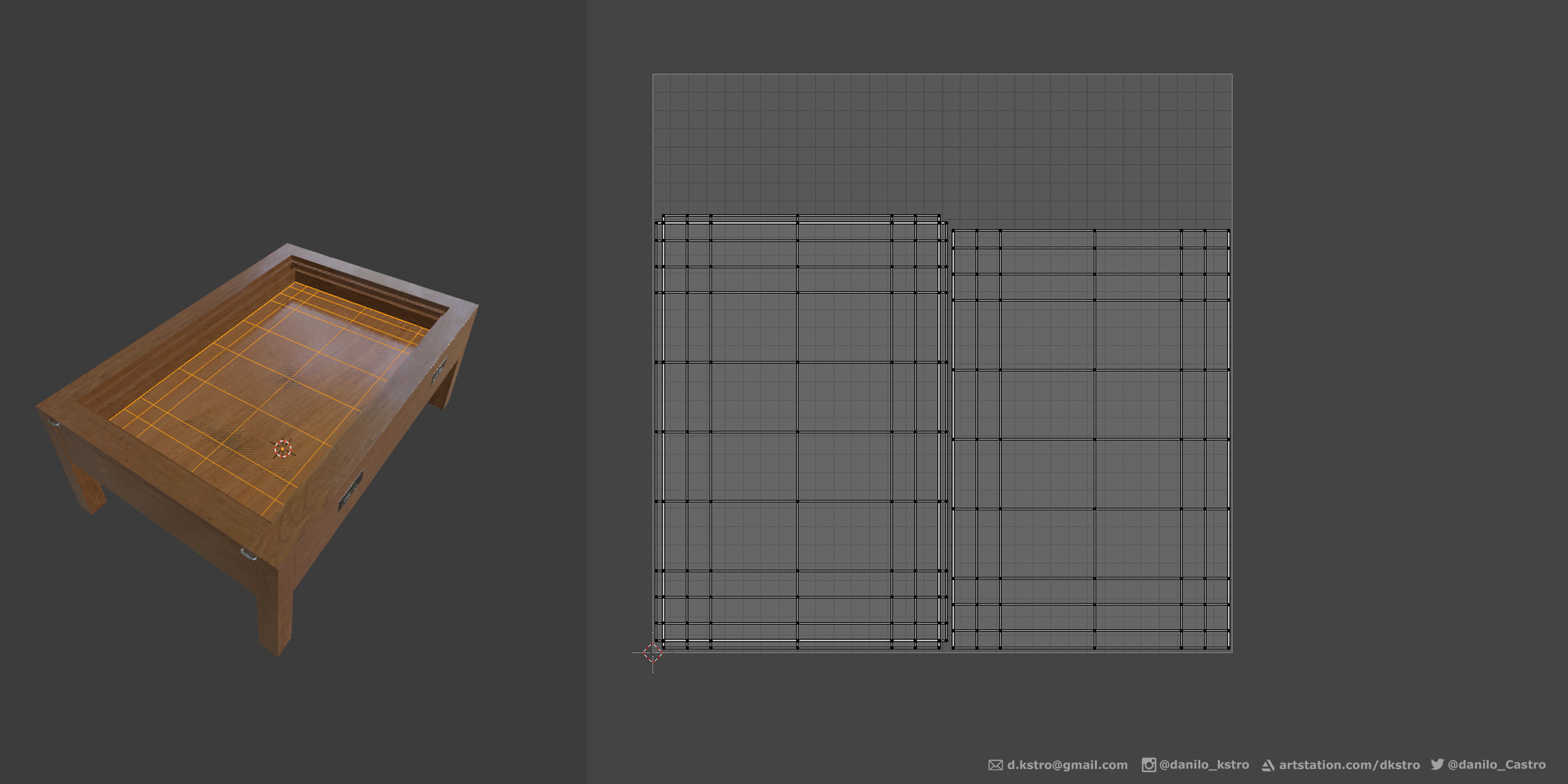 Coffee table - Warehouse - 2k Textures 3D model_9
