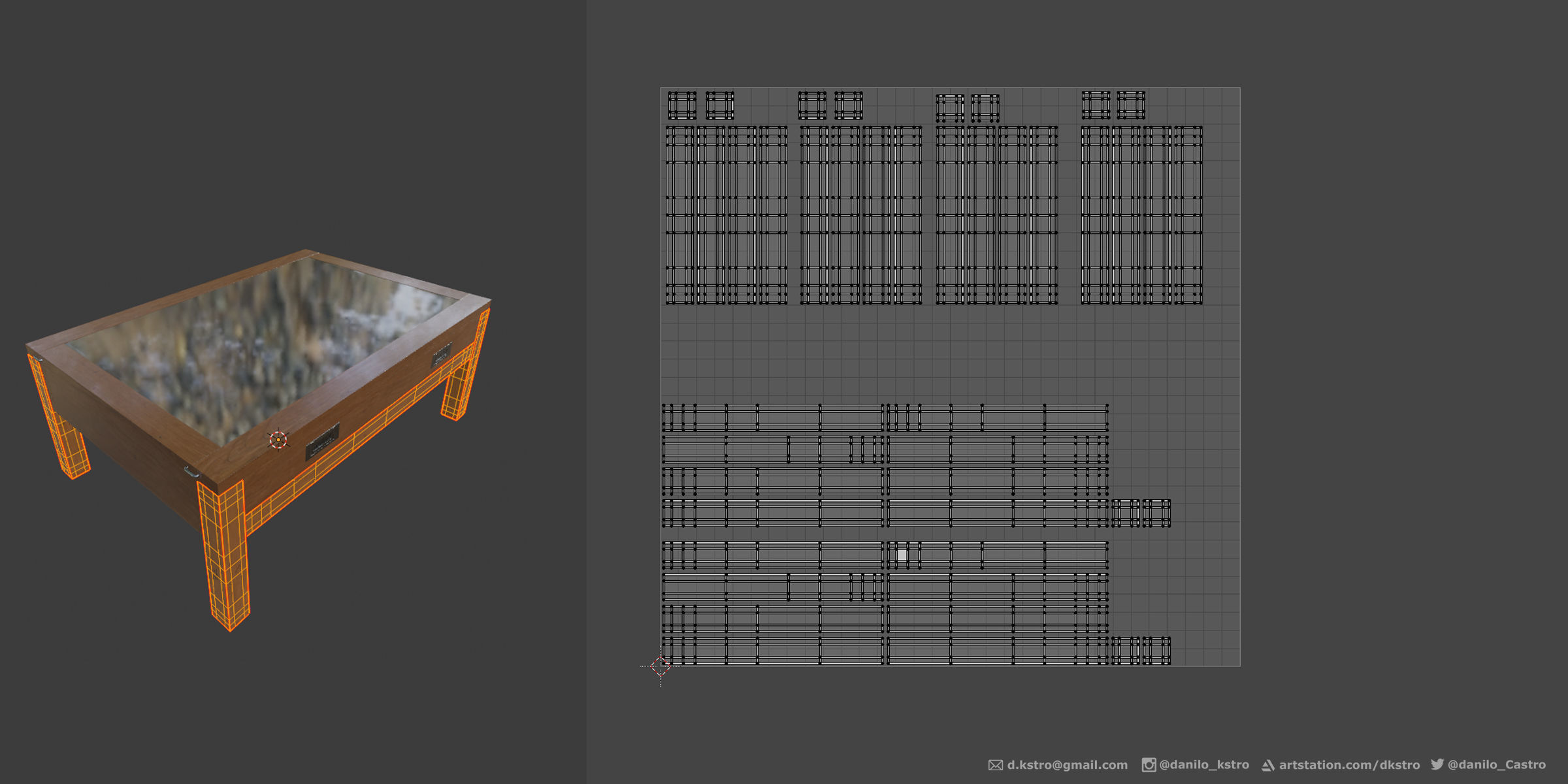 Coffee table - Warehouse - 2k Textures 3D model_6
