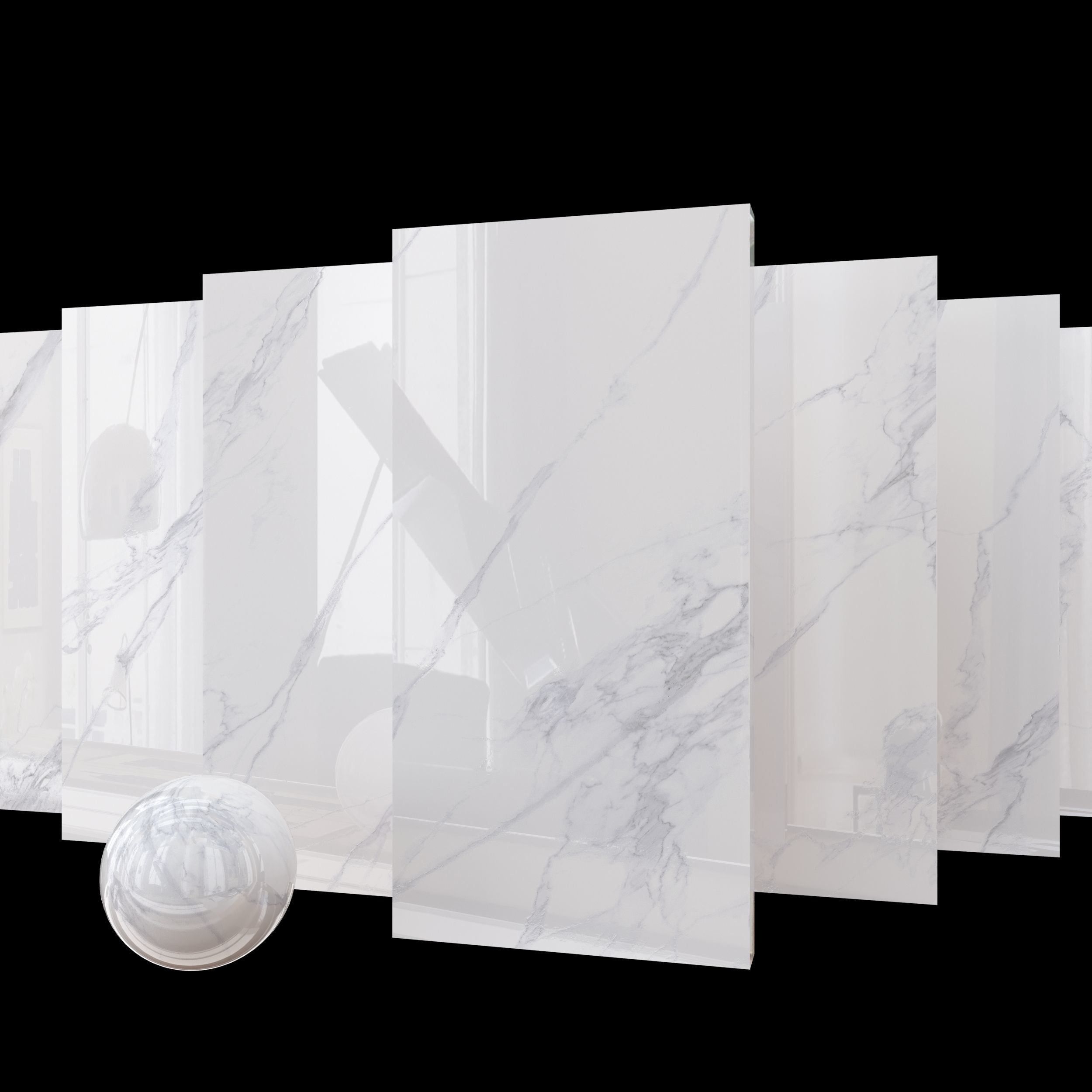 Marble Set Museum Calacatta 4D 80x160 Set 1 Texture_5