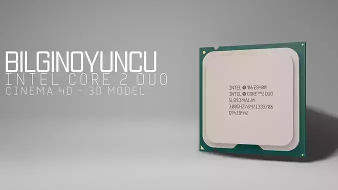 Processor Intel Core 2 Duo  Low-poly 3D model