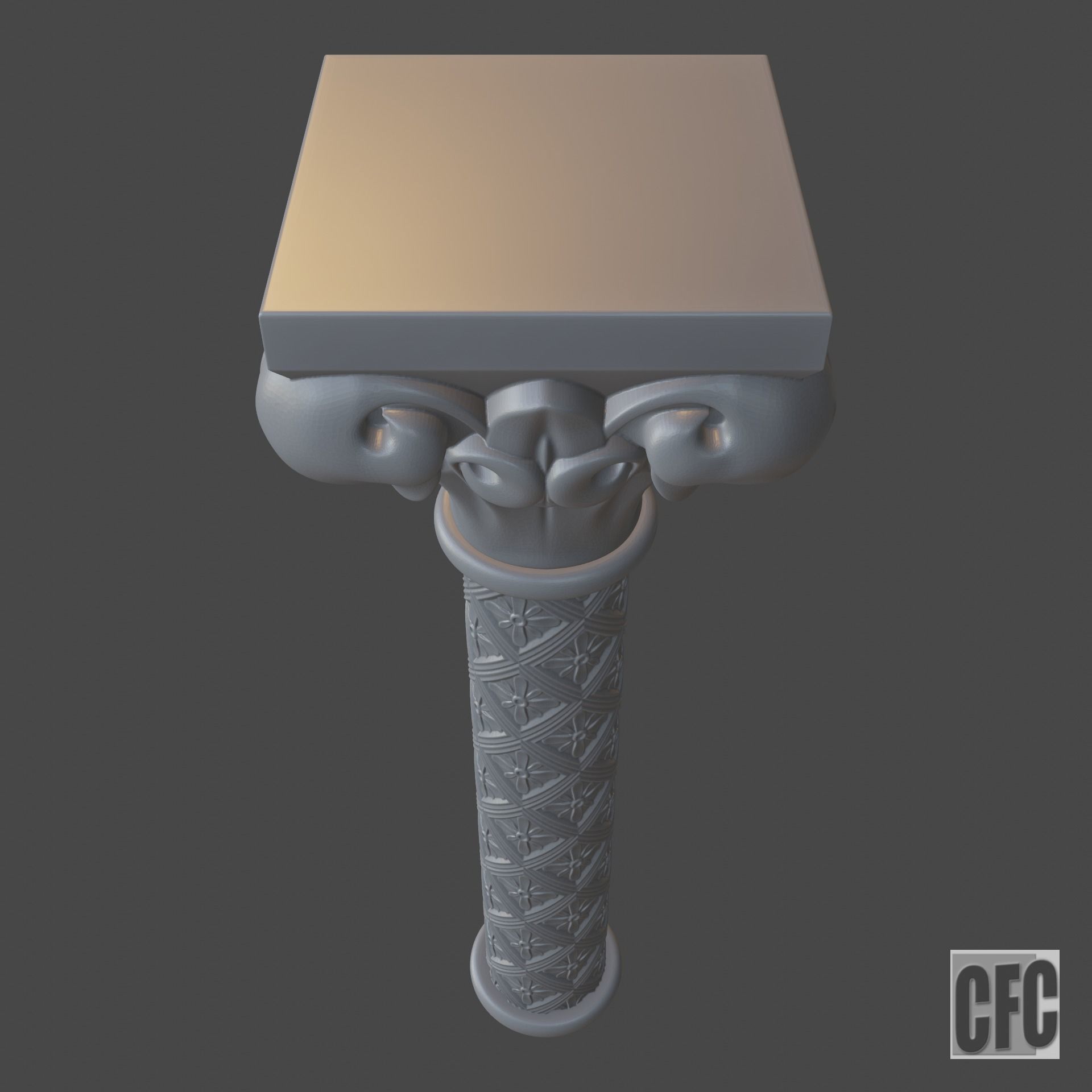 Goth Column - 3d model for CNC - GothColumnCFC06 3D print model_4