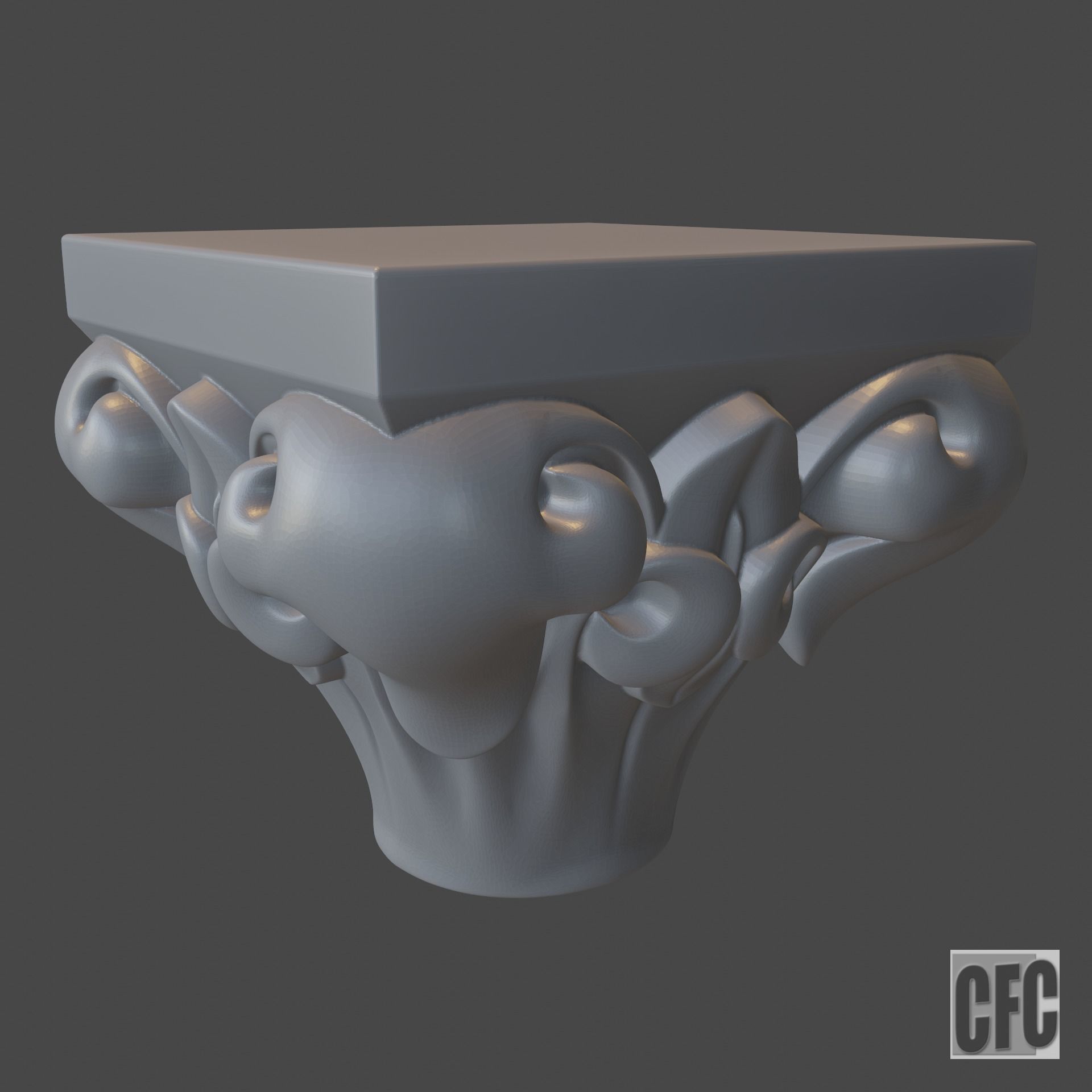 Goth Column - 3d model for CNC - GothColumnCFC06 3D print model_23